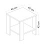 Hanah Home Mesa Auxiliar Roble Zafiro 40x40x42 cm